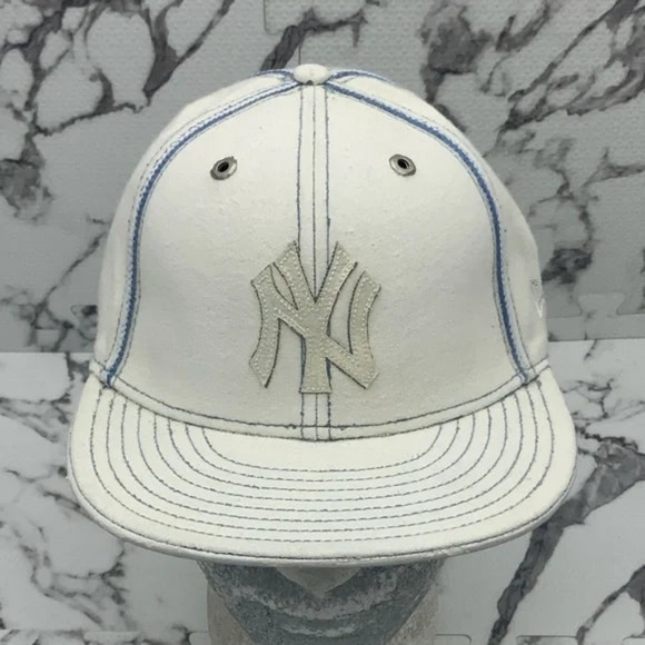 Men's New Era Cap Vintage Off White NY Yankees 59FIFTY Hat NWT - Picture 4 of 5